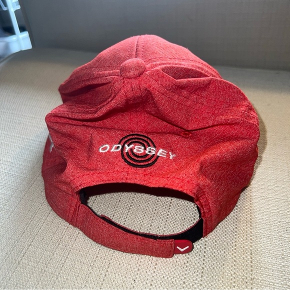 Callaway Golf Red Athletic Vented Hat Cap adjustable Odyssey Apex Epic Cap Hat - Picture 4 of 6
